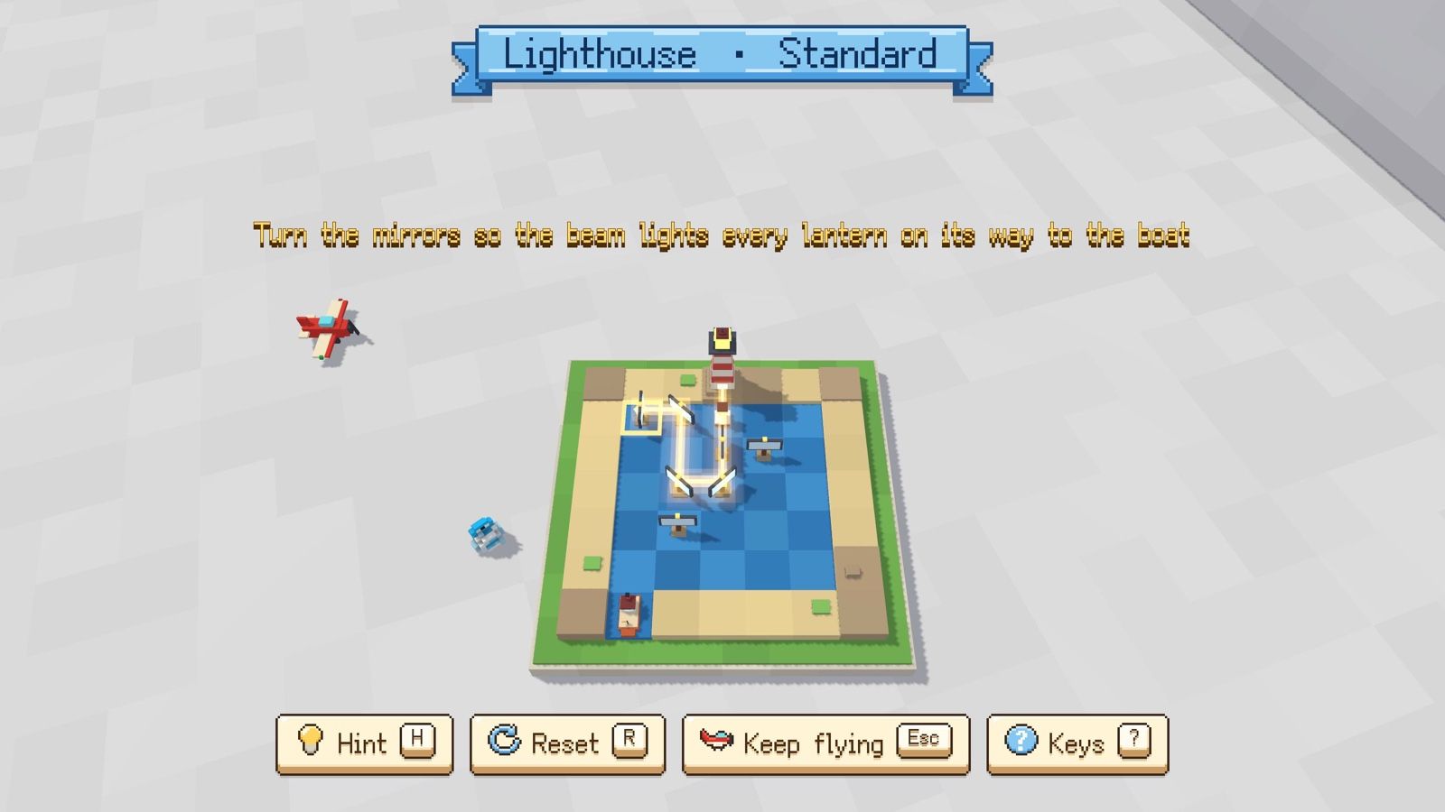 A puzzle screen in the game: Lighthouse